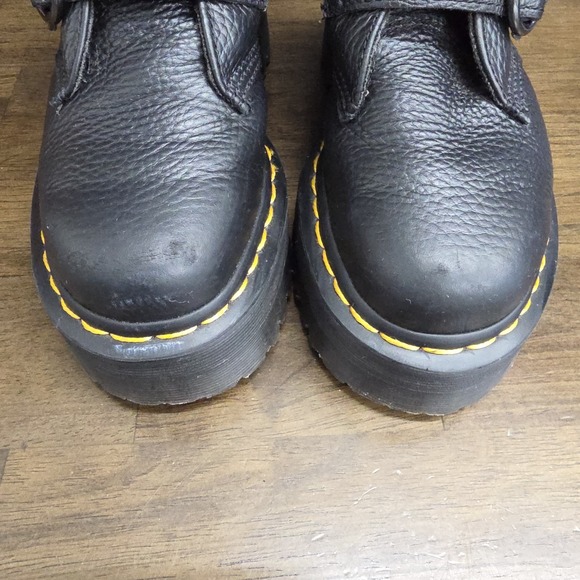 Doc Dr Martens DEVON HEART Leather Platform Buckle Boots Women's Size 6 US - Picture 6 of 12